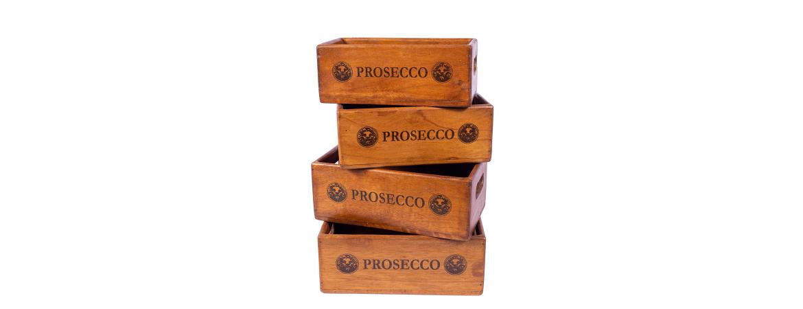 Set of 4 Rectangular Prosecco Boxes