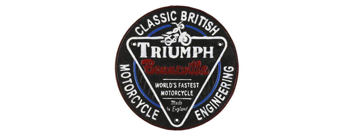Triumph Motorcycle Wall Plaque