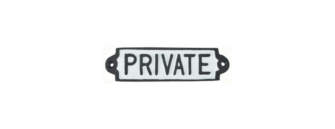 ‘Private’ Sign