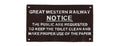 Great Western Railway Notice Sign