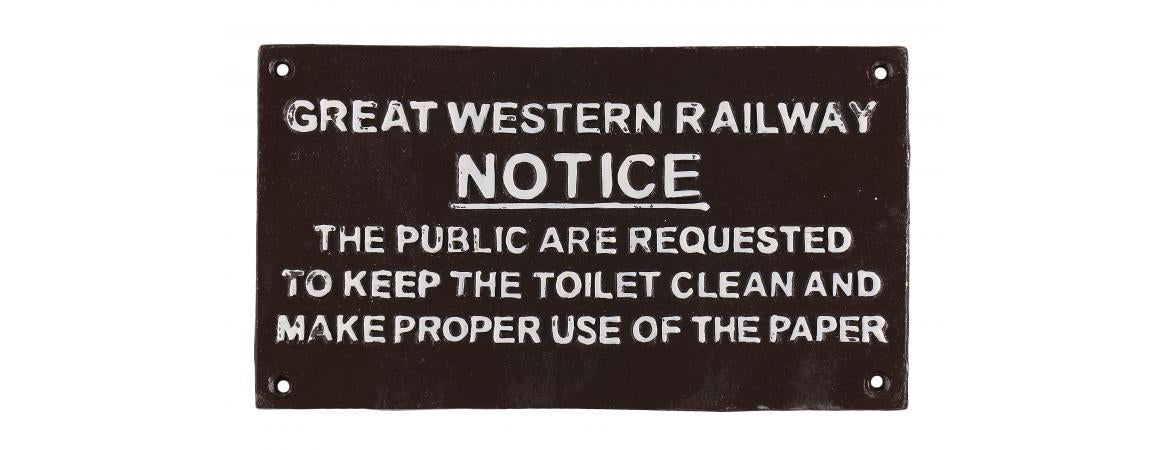 Great Western Railway Notice Sign