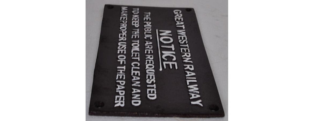 Great Western Railway Notice Sign