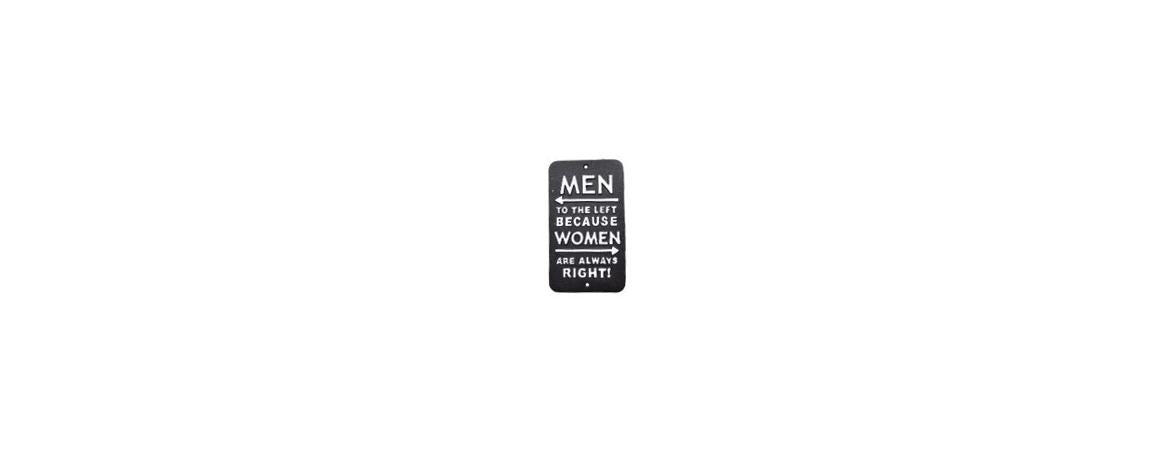 ‘Men to The Left’ Sign