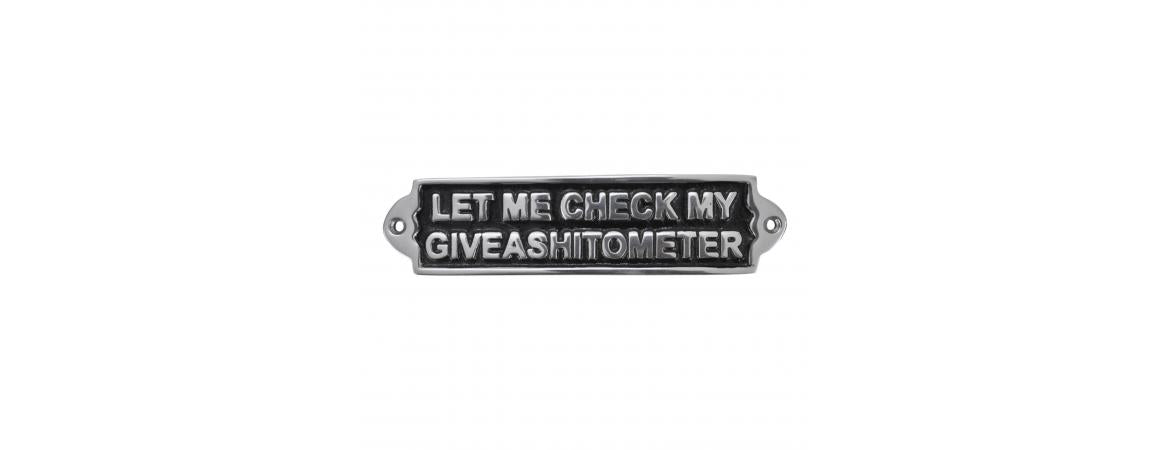 ‘Let Me Check’ Wall Plaque