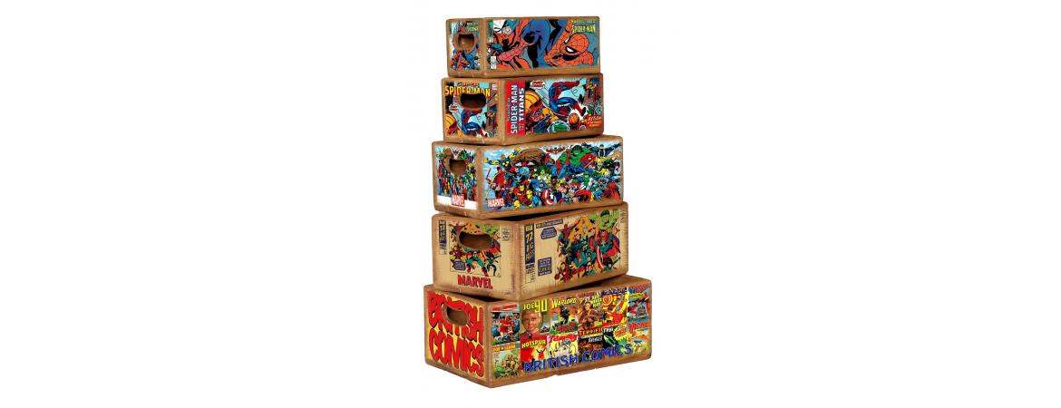 Set of 5 Shellfish Nesting Boxes - Comic