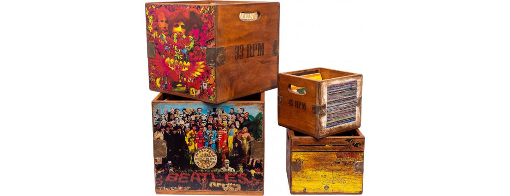 Set of 4 Record Boxes - Classic Album Artwork