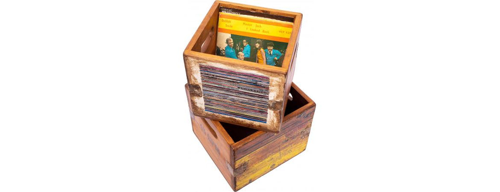 Set of 4 Record Boxes - Classic Album Artwork