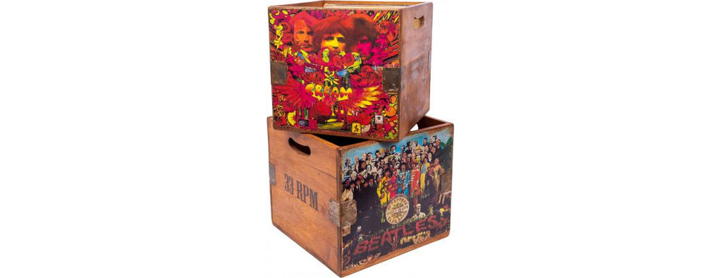 Set of 4 Record Boxes - Classic Album Artwork