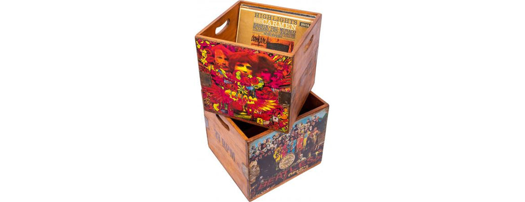 Set of 4 Record Boxes - Classic Album Artwork