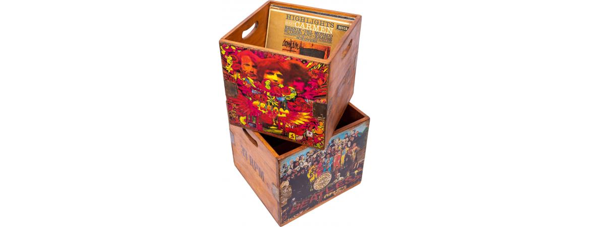 Set of 4 Record Boxes - Classic Album Artwork