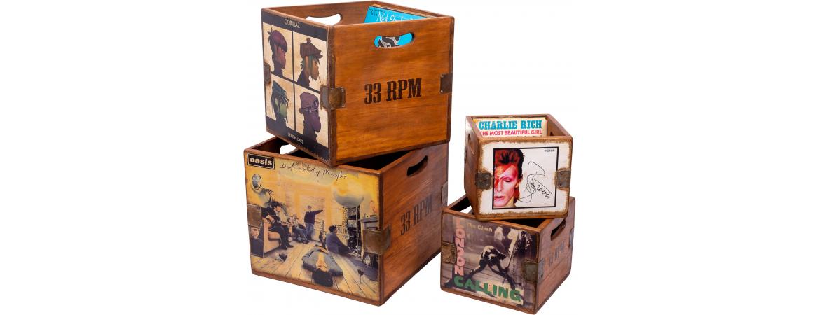 Set of 4 Record Boxes - British Album Art