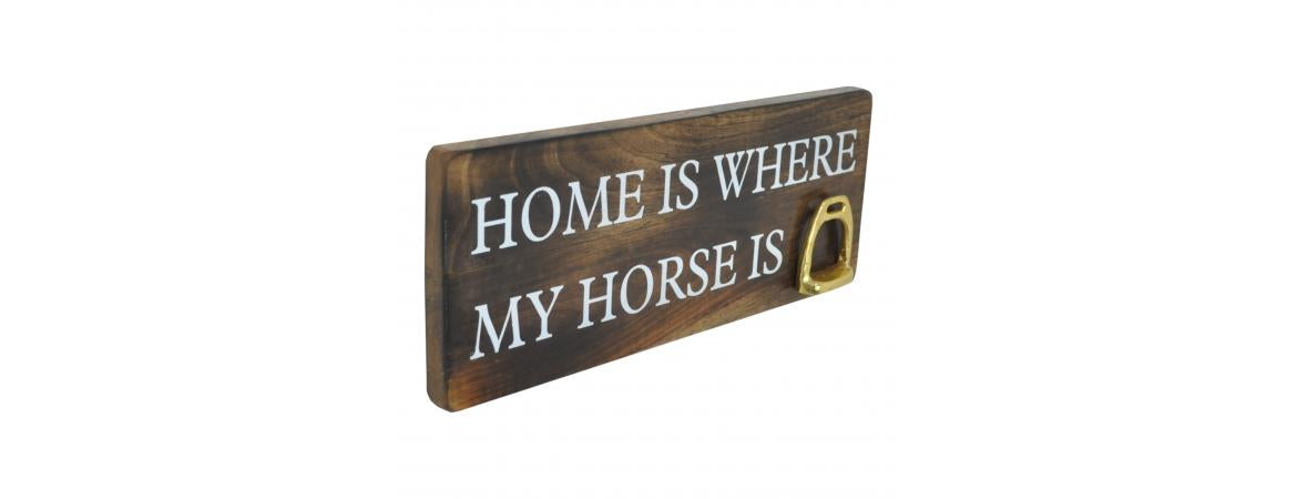 ‘Home Is Where My Horse Is’ Stirrup Wall Sign