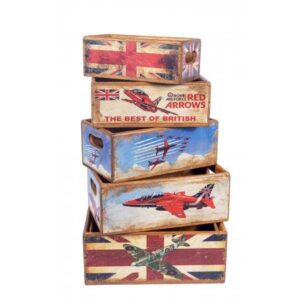 British Shellfish Nesting Set of 5 Boxes - Red Arrows