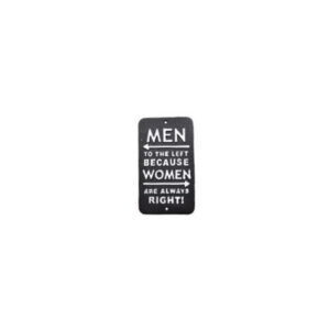 ‘Men to The Left’ Sign