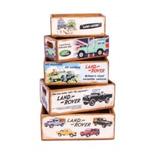 Set of 5 Shellfish Nesting Boxes - Land Rover Retro
