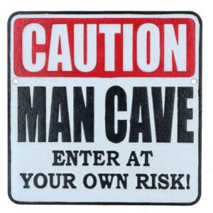 ‘Caution Man Cave’ Wall Plaque